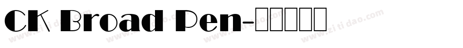 CK Broad Pen字体转换